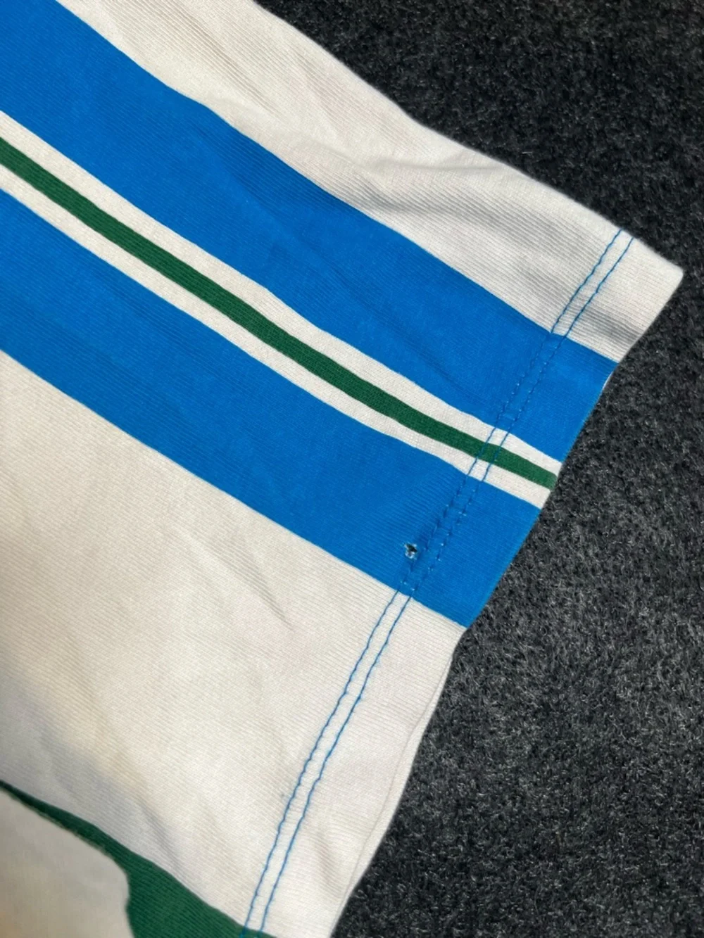 GUESS ORIGINALS AMERICAN TRADITION STRIPED MEN'S T-SHIRT BLUE GREEN WHITE SIZE L - Picture 4 of 6